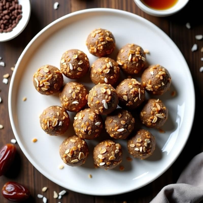 Bolitas de Quercus y Cacahuete: Snack Crudivegano con Toque a Trufa en 10 Minutos