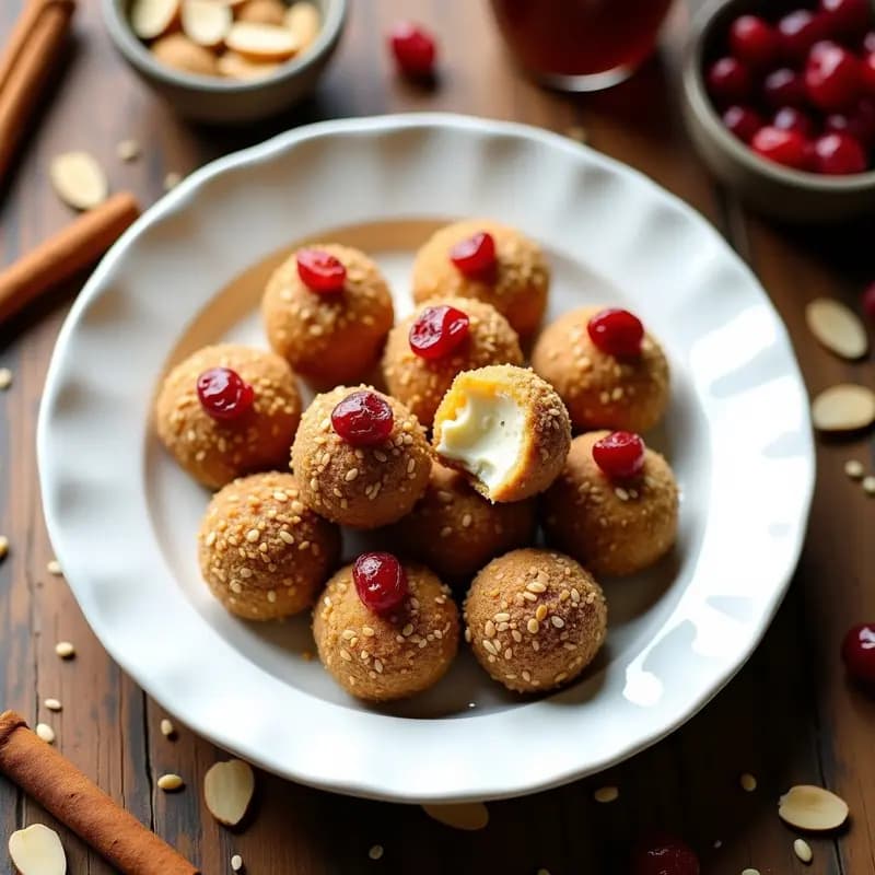 Bolitas de Queso de Almendras y Arándanos Secos: Snack Keto y Crujiente