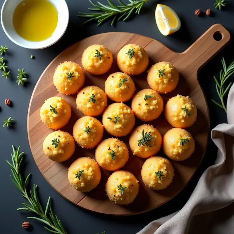 Bolitas de Queso de Almendras y Hierbas Provenzales: Aperitivo Crujiente y Sin Cocción