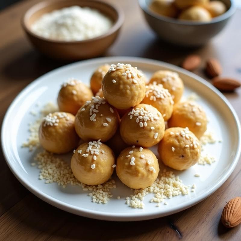 Bolitas de Queso de Almendras y Miel: Snack Energético Keto con Toque Dulce