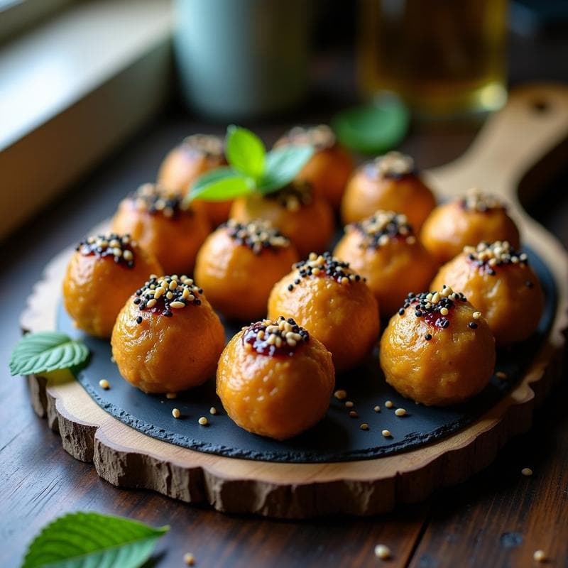 Bolitas de Queso de Anacardo y Almendras con Mermelada de Higo: Aperitivo Crudivegano en 10 Minutos