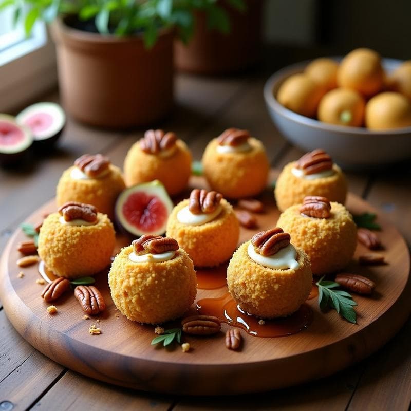 Bolitas de Queso de Cabra y Higos con Nueces Caramelizadas: Entrante Dulce-Salado en 15 Minutos
