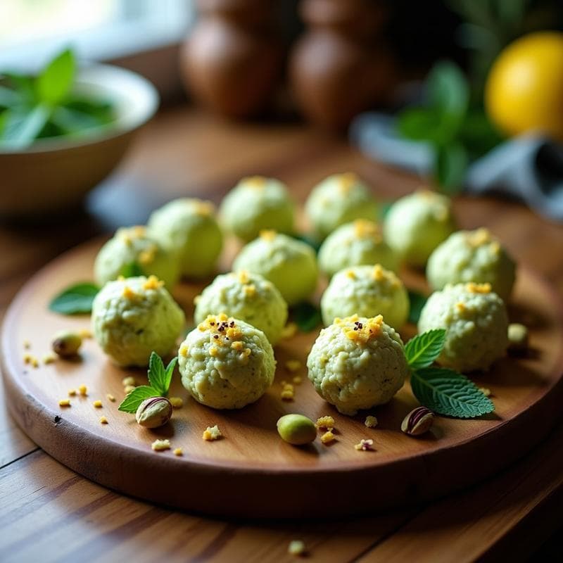 Bolitas de Queso de Cabra y Pistacho: Aperitivo Keto en 15 Minutos Sin Cocción
