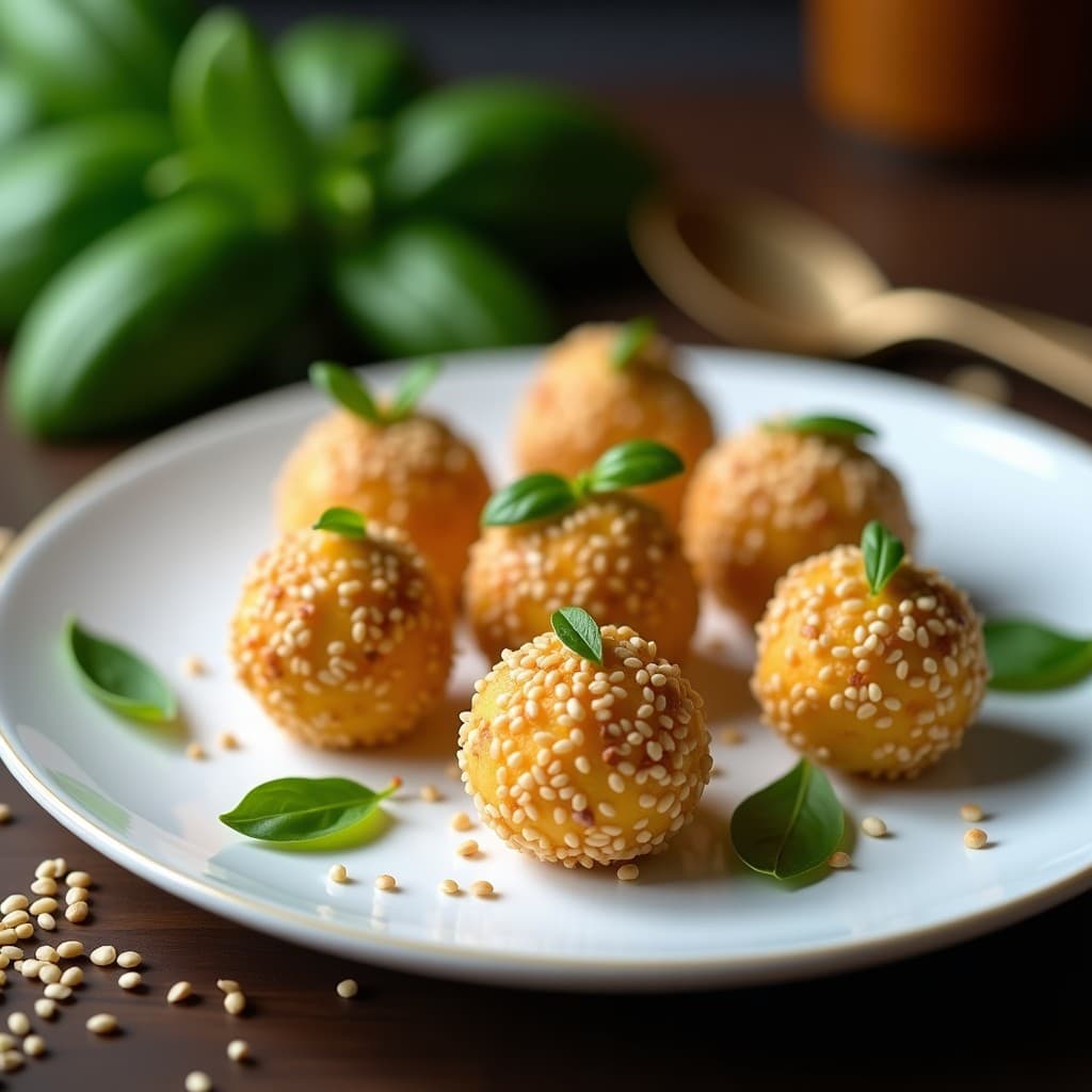 Bolitas de Queso de Cajú y Albahaca: Aperitivo Crudivegano en 10 Minutos Sin Horno