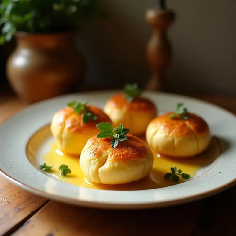 Bolitas de Queso de Castañas y Higueras con Miel de Tomillo: Aperitivo Mediterráneo Sin Lácteos