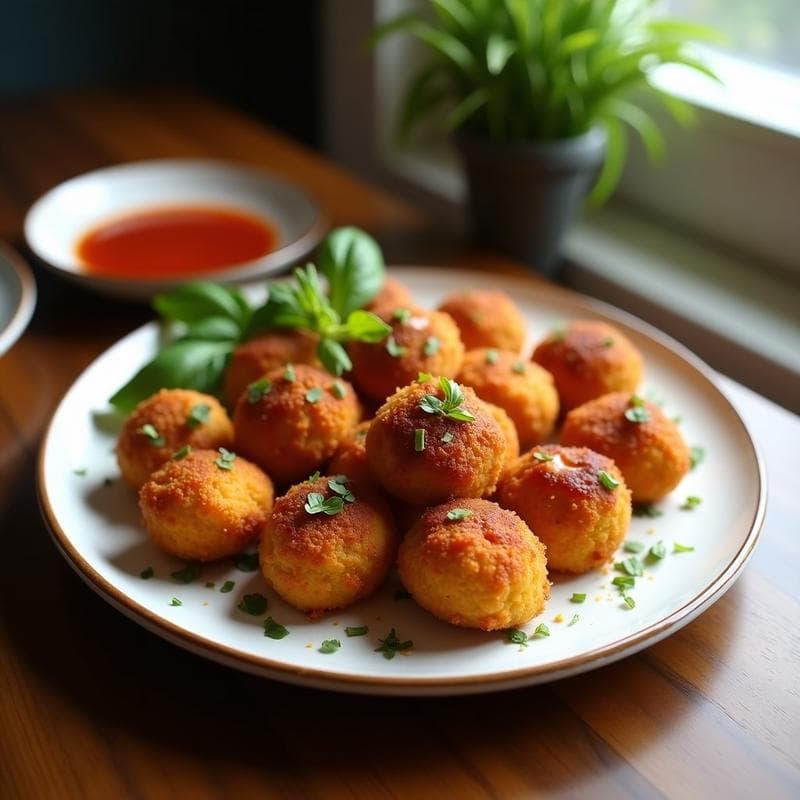 Bolitas de Queso Feta y Tomates Secos: Aperitivo Mediterráneo en Airfryer sin Harina