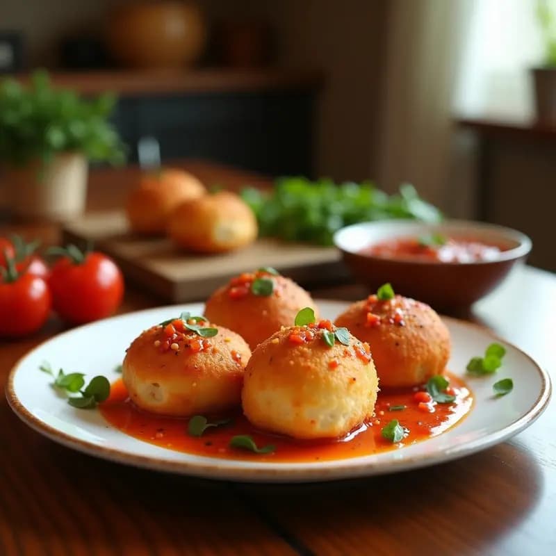 Bolitas de Queso Mozzarella y Pepperoni con Salsa Marinara: Receta Italiana Frita o al Horno