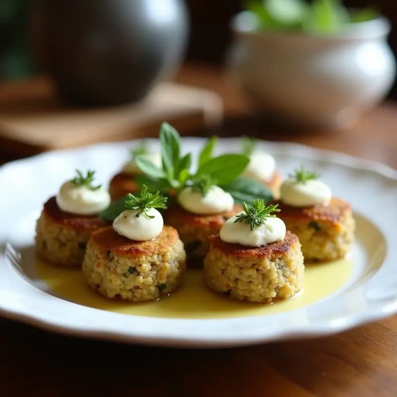 Bolitas de Quinoa y Alcachofa con Queso de Almendras: Aperitivo Mediterráneo en Airfryer