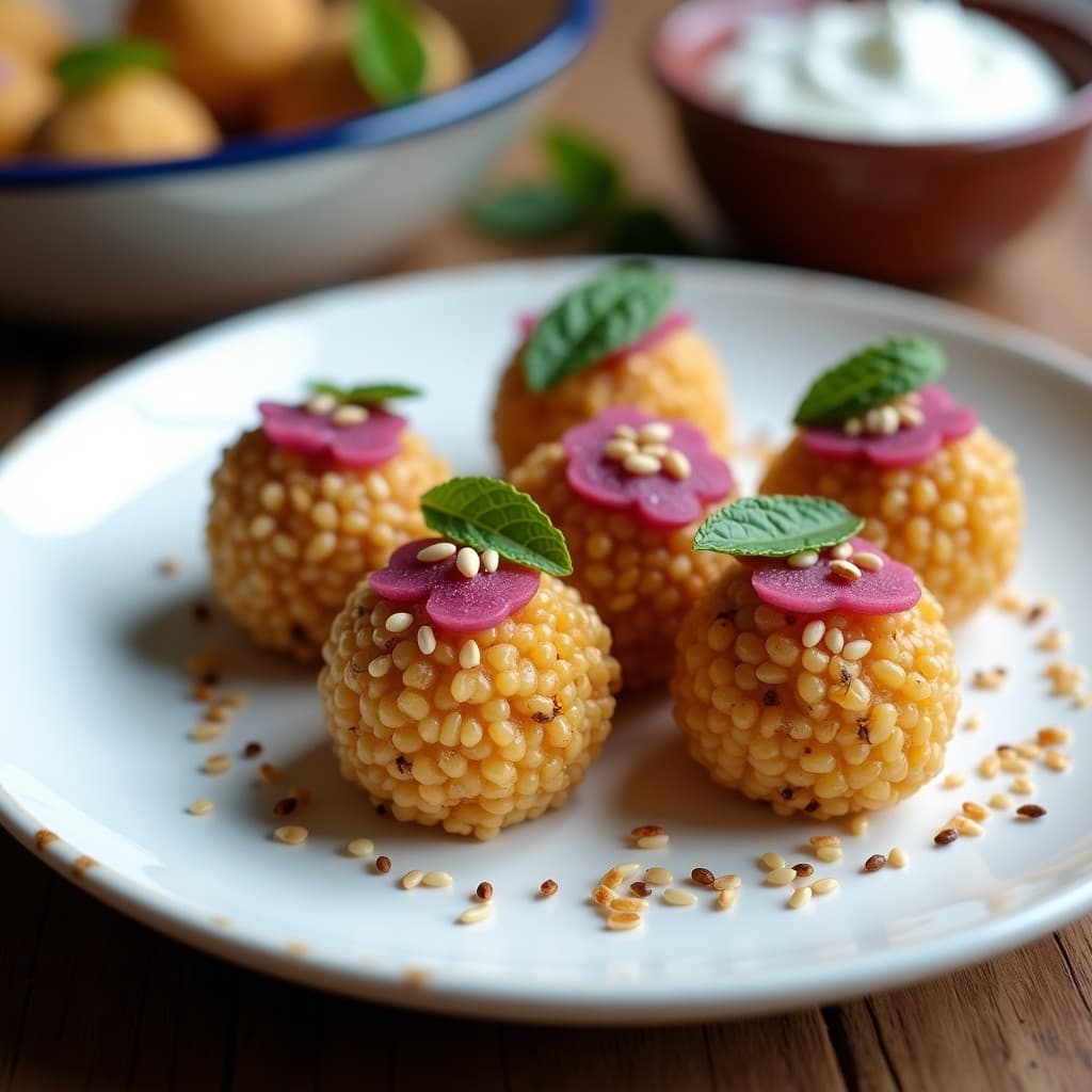 Bolitas de Quinoa y Algodón de Azúcar de Remolacha: Aperitivo Crujiente Sin Horno