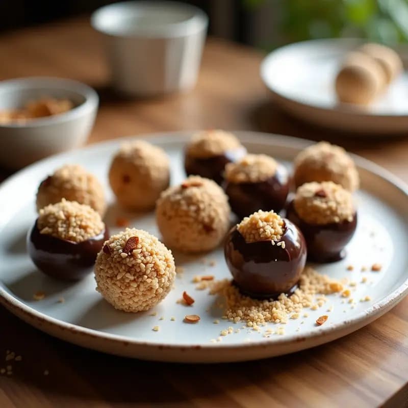 Bolitas de quinoa y almendra con miel de agave: Snack energético sin gluten
