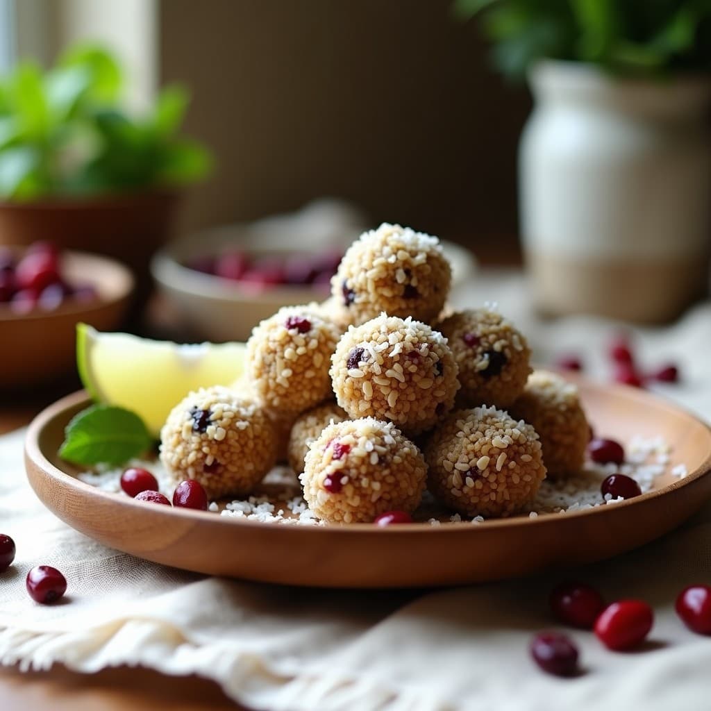 Bolitas de Quinoa y Arándanos: Desayuno Peruano Sin Cocción y Energético
