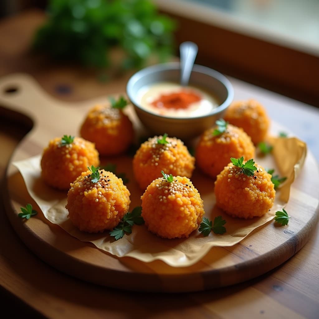 Bolitas de Quinoa y Calabaza con Especias Marroquíes: Aperitivo Sin Gluten al Horno