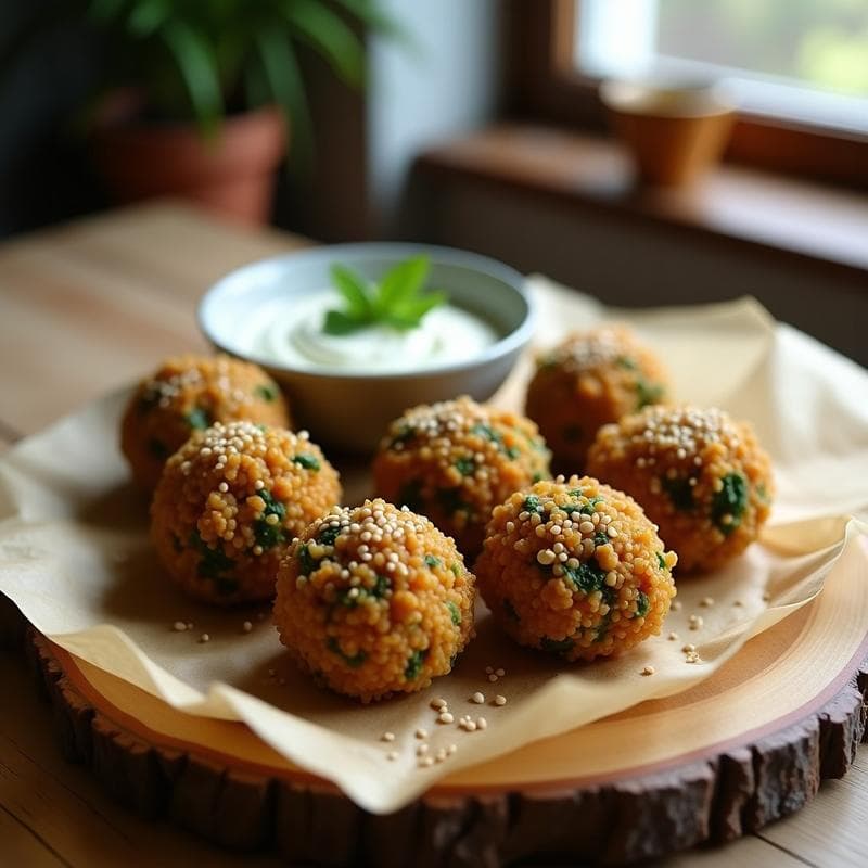 Bolitas de Quinoa y Espinacas: Aperitivo Vegano y Sin Gluten en Airfryer