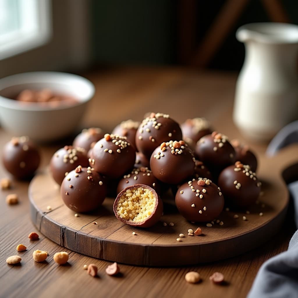 Bolitas de Quinoa y Pasas con Cobertura de Chocolate 85%: Postre Energético Sin Azúcar
