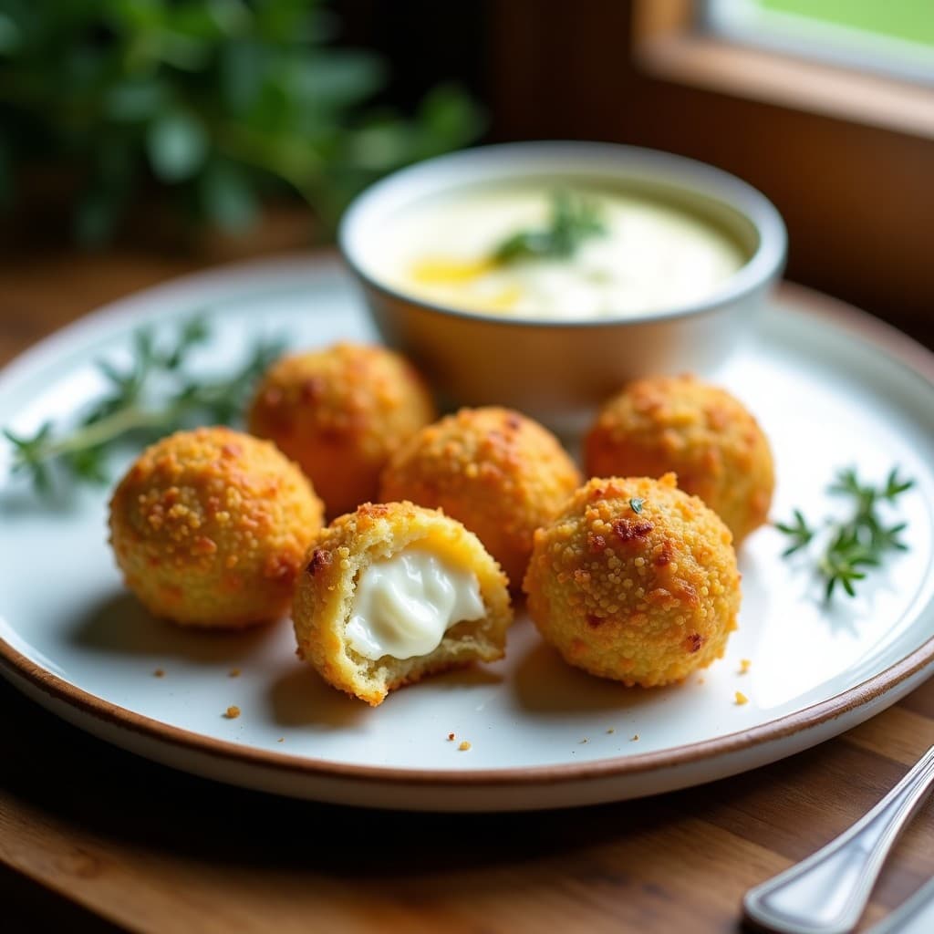 Bolitas de Quinoa y Queso de Cabra con Hierbas Provenzales: Aperitivo Francés en Airfryer
