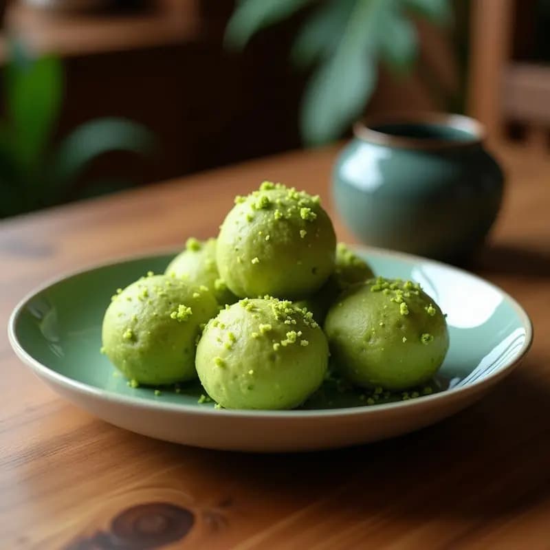Bolitas de Té Matcha y Coco: Snack Japonés Keto y Antioxidante