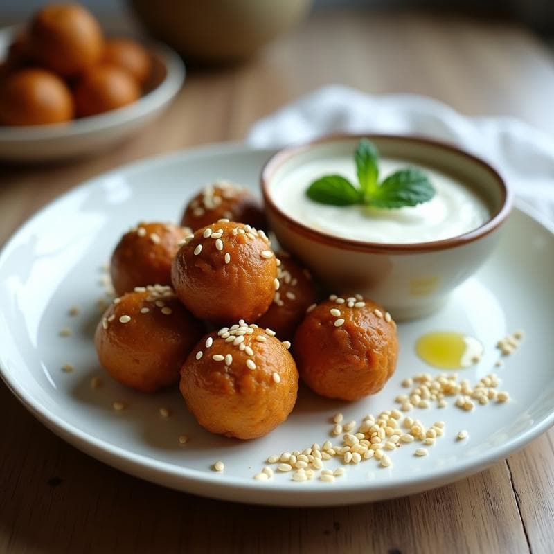 Bolitas de Tofu Ahumado y Dátiles con Sésamo: Aperitivo Vegano Alta en Proteína en 15 Minutos