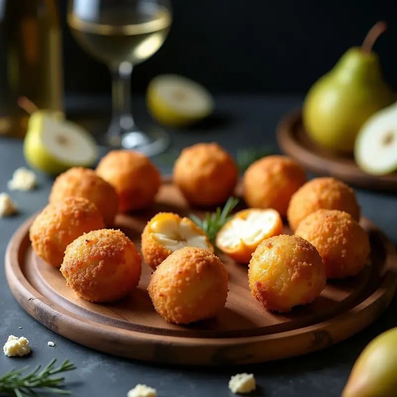 Bollen de Gorgonzola y Peras: Aperitivo Holandés en Airfryer Crujiente y Gourmet