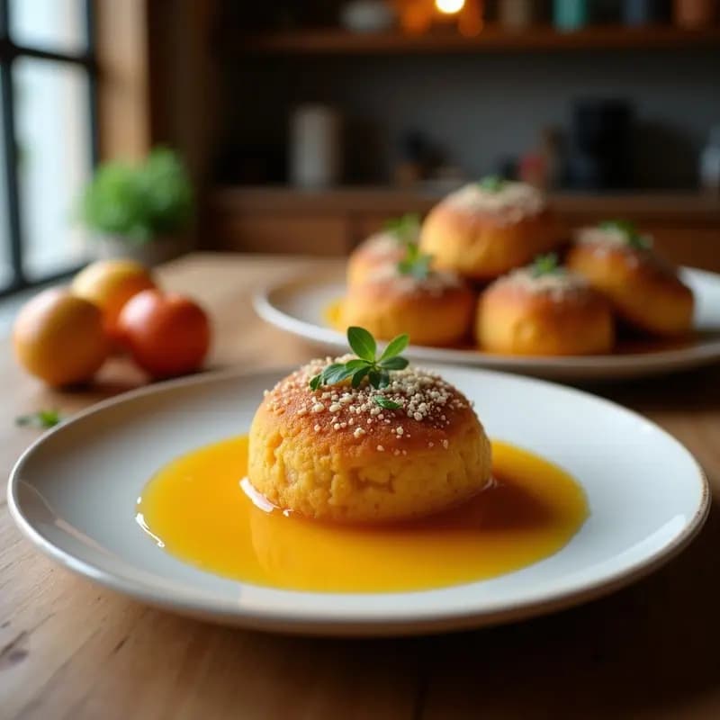 Bollen de Griesmeel con Compota de Manzana y Canela: Postre Holandés Tradicional Sin Gluten