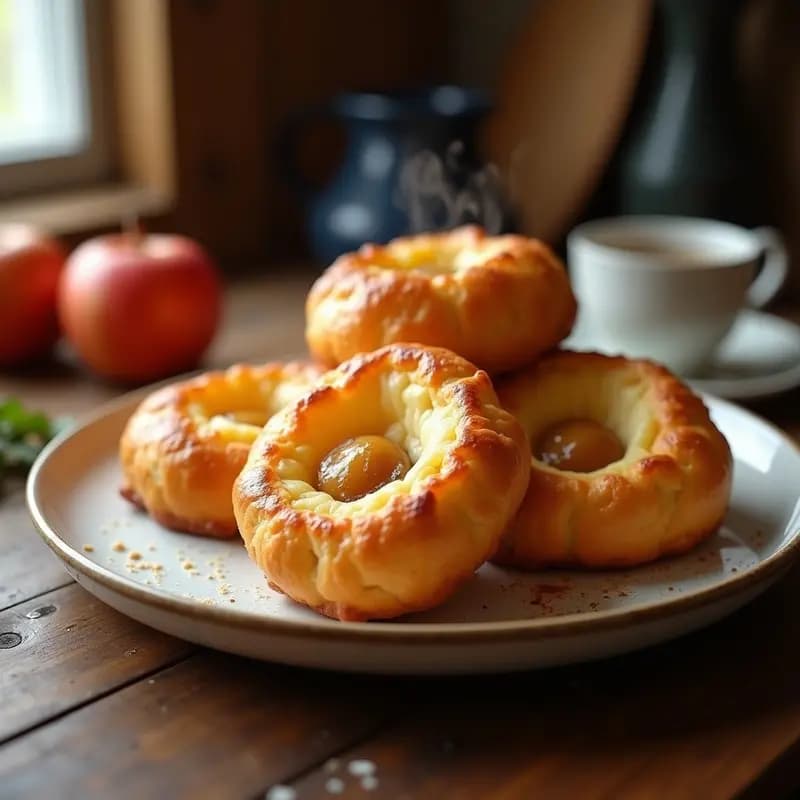 Bollen de Queso Gouda y Manzana: Receta Holandesa Crujiente en Airfryer para Desayuno