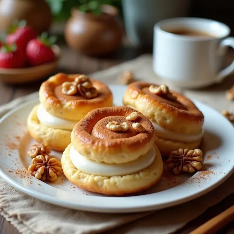 Bollerías de Canela y Queso Crema: Desayuno Danés Sin Horno