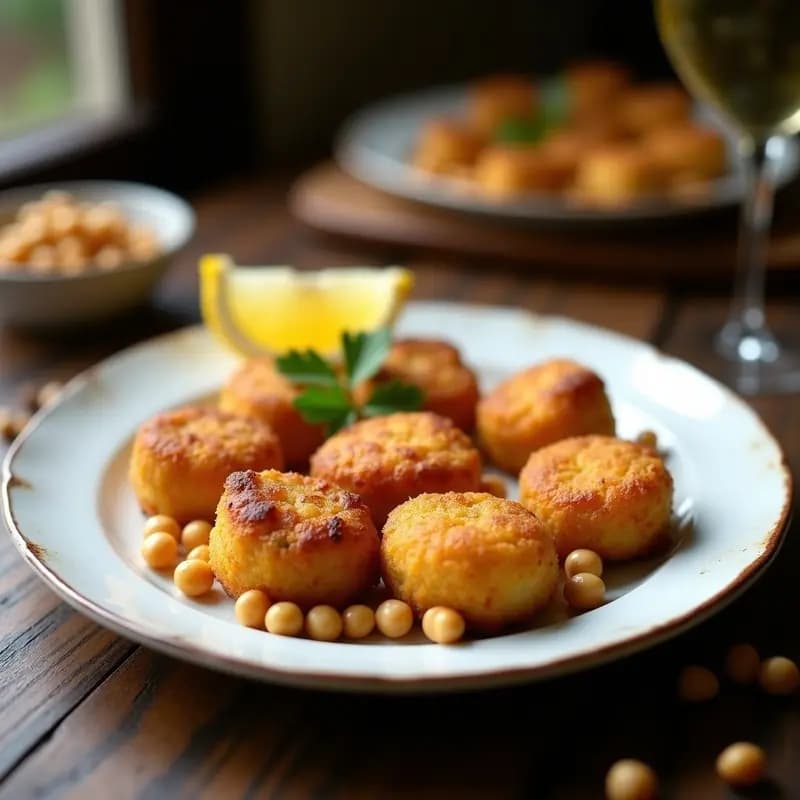 Bollitos de Bacalao con Garbanzos: Tapa Andaluz en Airfryer con Toque Crujiente