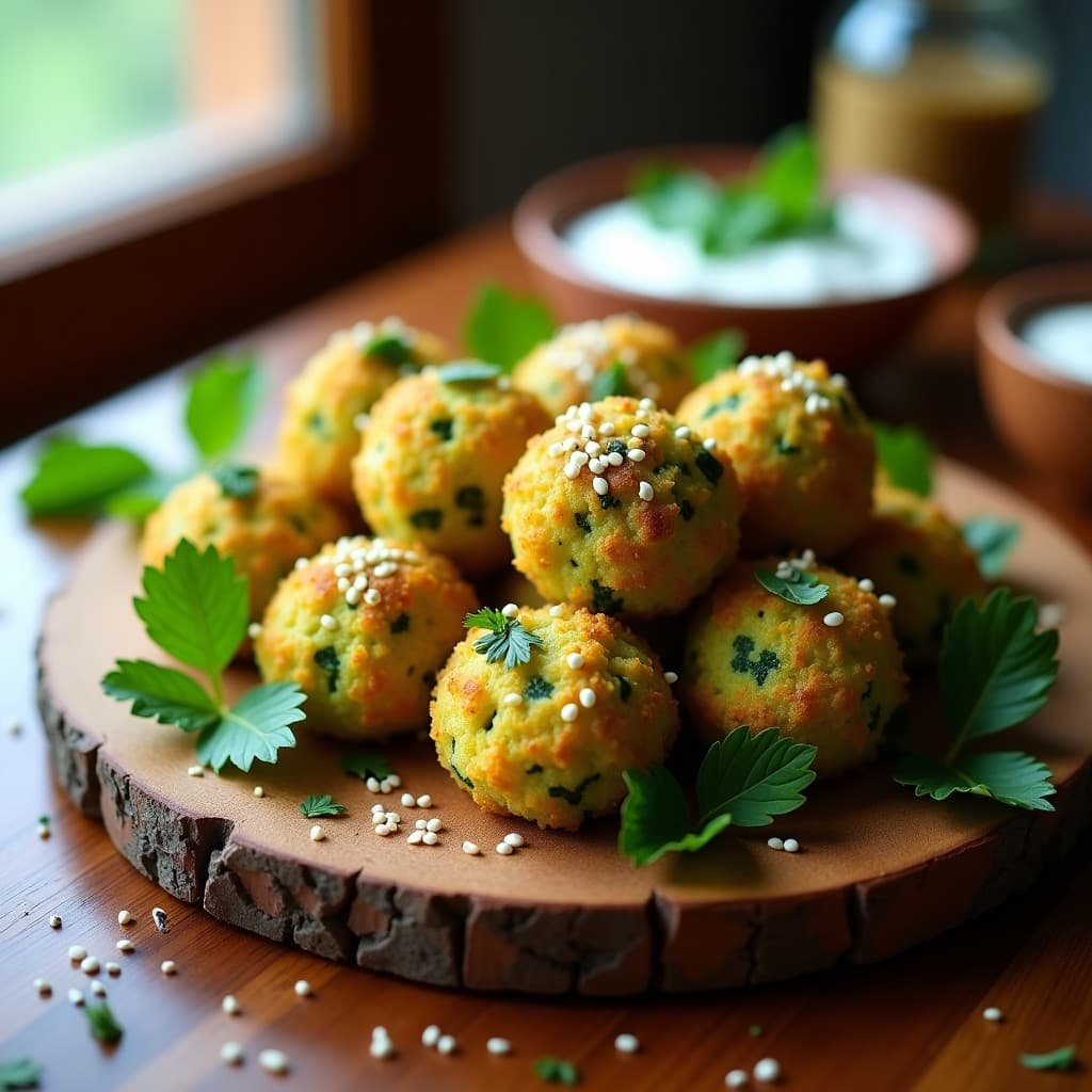 Bollitos de Espirulina y Queso Feta: Aperitivo Proteico en Airfryer sin Harina