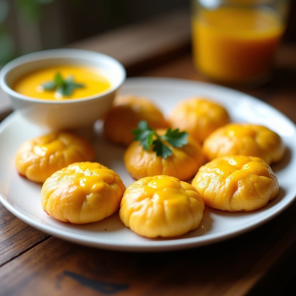 Bollitos de Maíz y Queso con Salsa de Aji Amarillo: Receta Peruana en Thermomix en 10 Minutos