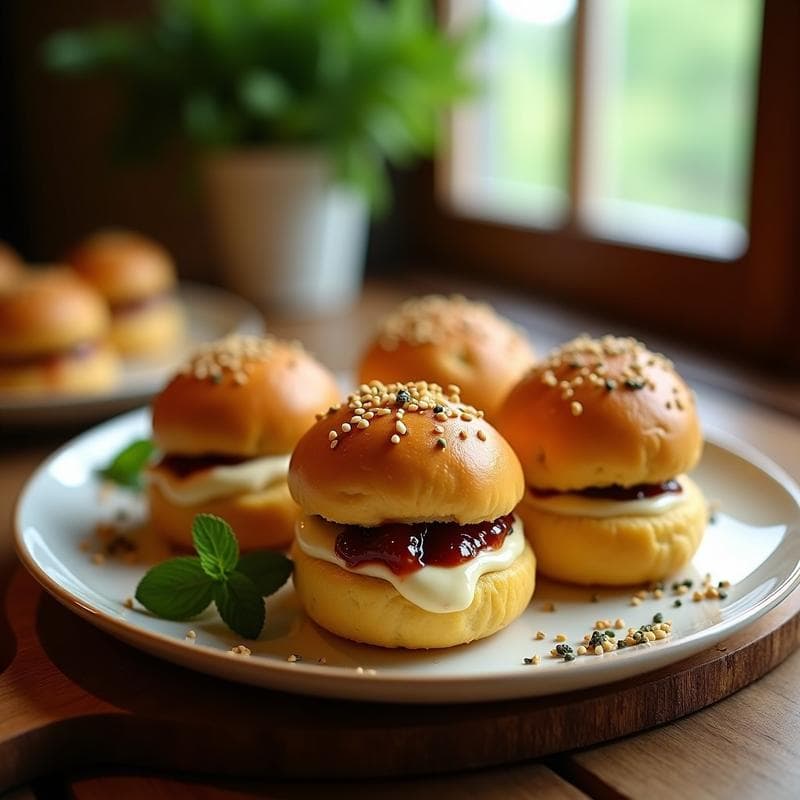 Bollitos de Maíz Rellenos de Queso de Cabra y Mermelada de Higo: Aperitivo Griego en Airfryer