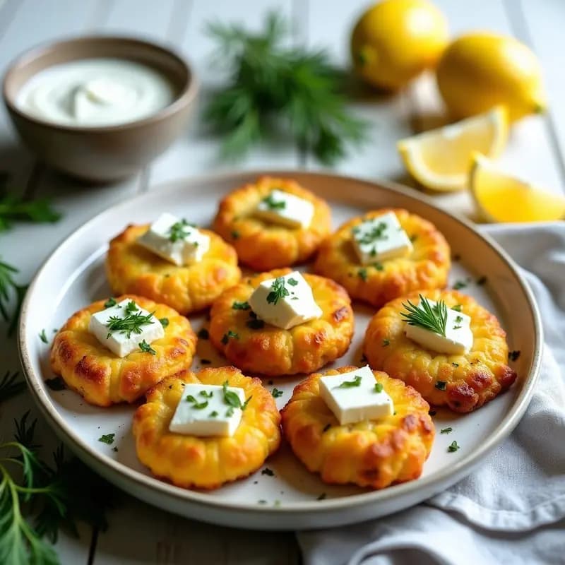 Bollitos de Maíz Rellenos de Queso Feta y Hierbas: Receta Griega en Airfryer y Sin Gluten