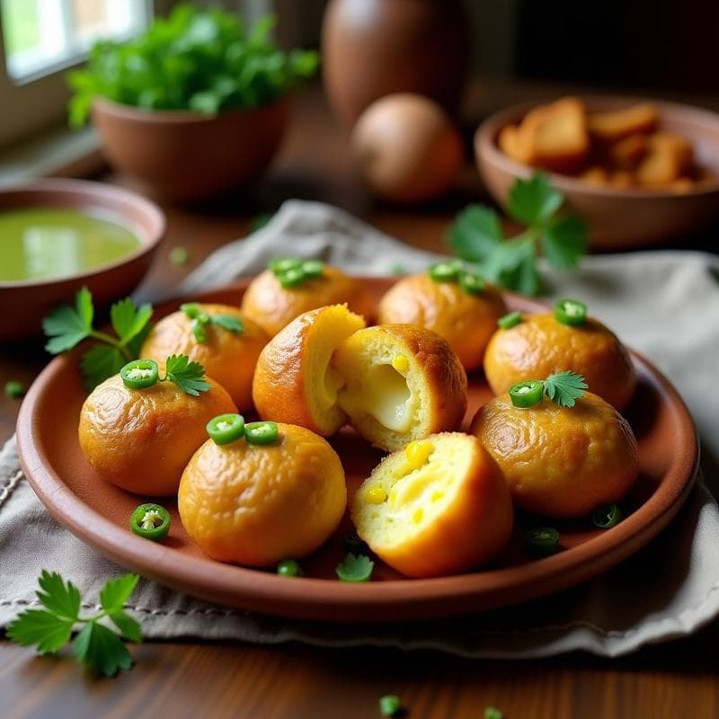 Bollitos de Maíz Rellenos de Queso y Jalapeño: Receta Mexicana en Thermomix en 20 Minutos
