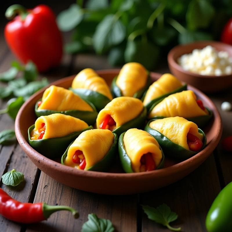 Bollitos de Maíz Rellenos de Queso de Soja y Pimientos Asados: Receta Boliviana en Olla Lenta