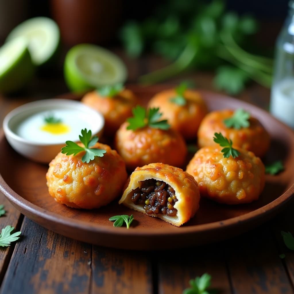 Bollitos de Ñame Rellenos de Picadillo de Berenjena: Receta Vegana Caribeña en Airfryer