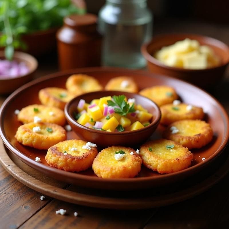 Bollitos de Plátano Macho y Queso con Salsa de Mango: Receta Colombiana en Airfryer sin Freír