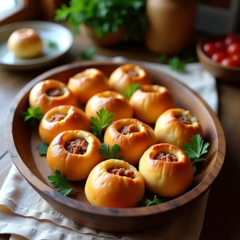 Bollitos de Pringá: Aperitivo Sevillano con Sobras de Cocido en Masa de Pan