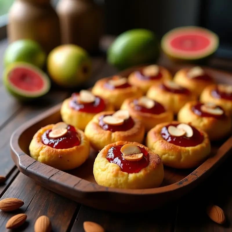 Bollitos de Yuca y Queso de Almendras con Mermelada de Guayaba: Desayuno Venezolano Sin Lácteos
