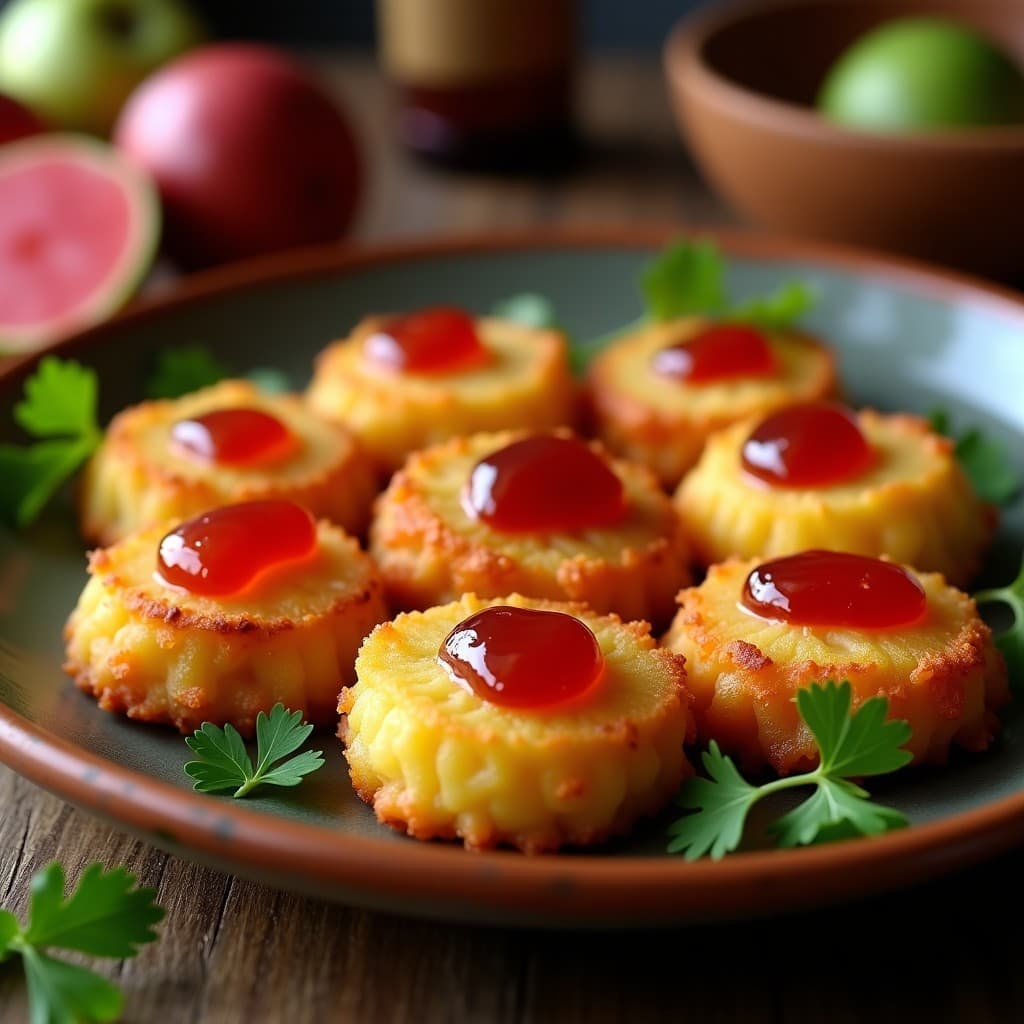 Bollitos de Yuca y Queso de Cabaña con Mermelada de Guayaba: Aperitivo Colombiano Crujiente