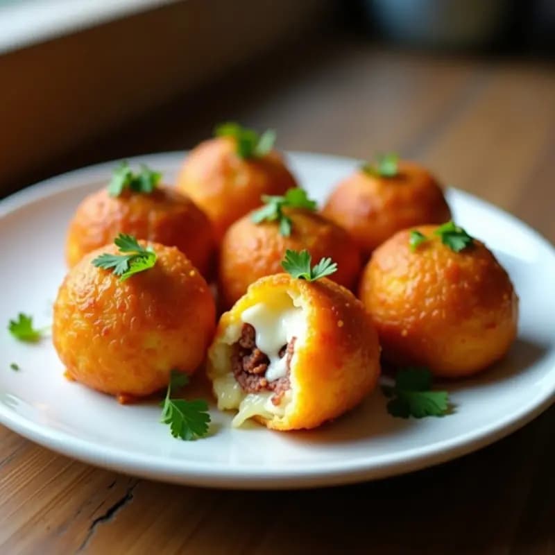 Bollitos de Yuca Rellenos de Queso mozzarella y Chorizo: Receta Colombiana en Airfryer