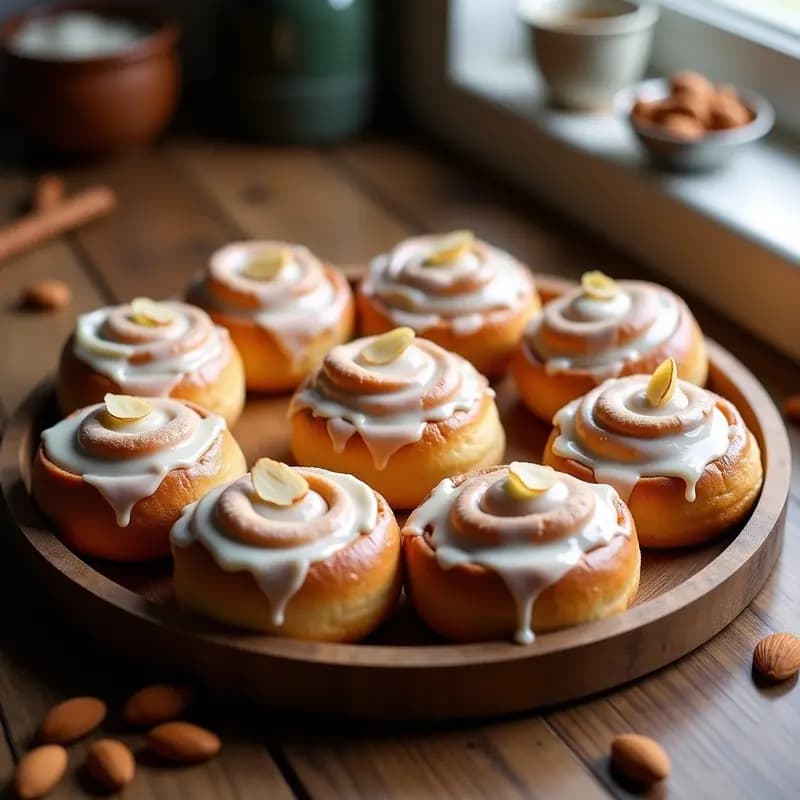 Bollo de Canela Sueco con Cardamomo y Almendras: Desayuno Tradicional y Esponjoso