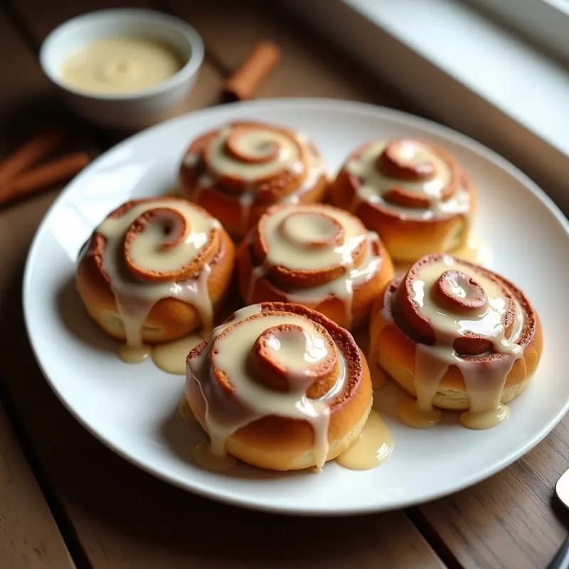 Bollo de Canela Sueco con Glaseado de Vainilla: Desayuno Escandinavo en Airfryer