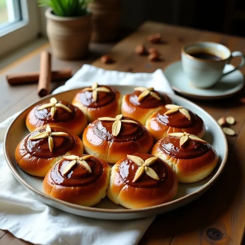 Bollos de Canela y Cardamomo: Desayuno Escandinavo Vegano con Glaseado de Azúcar Moreno
