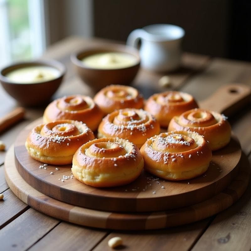 Bollos de Canela Rellenos de Crema de Anacardos: Receta Sueca Sin Gluten y Sin Horno