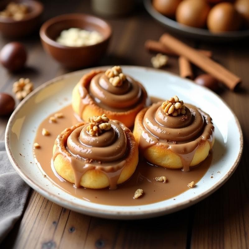 Bollos de Canela Rellenos de Crema de Castañas: Receta Alemana en Olla Lenta