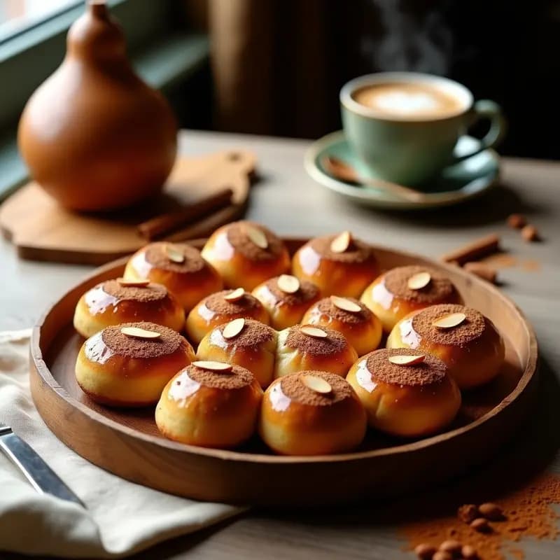 Bollos de Canela con relleno de Dulce de Leche: Desayuno Argentino con Toque Crujiente