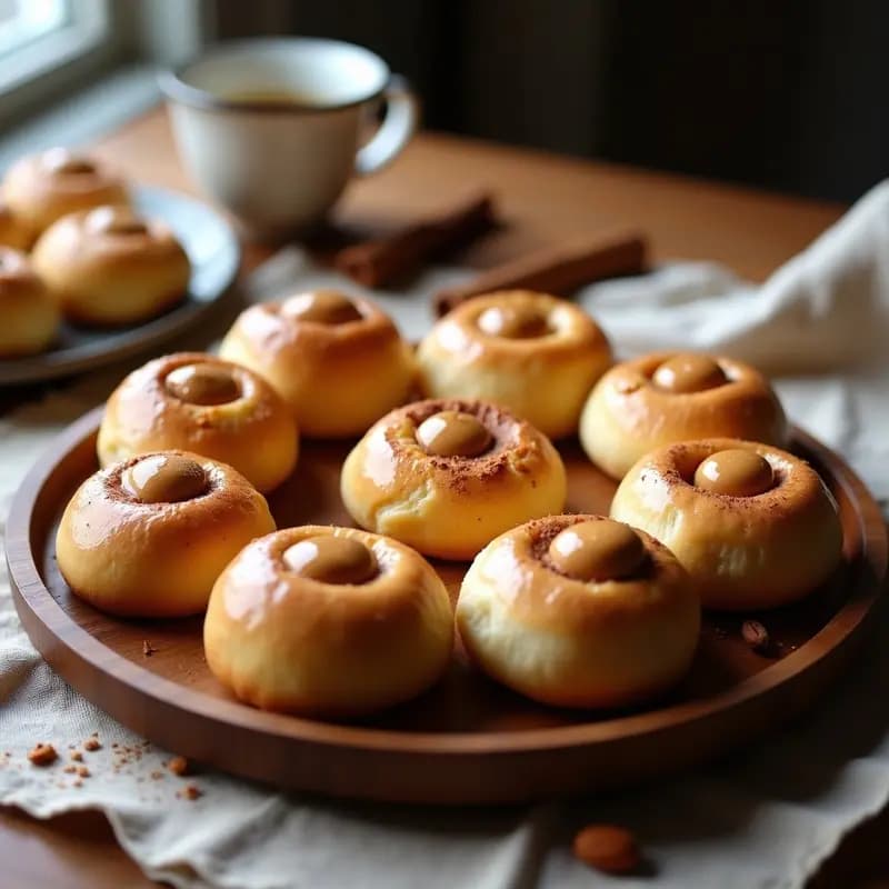 Bollos de Canela con Harina de Almendra y Crema de Cacahuete: Postre Sueco Keto y Sin Harina
