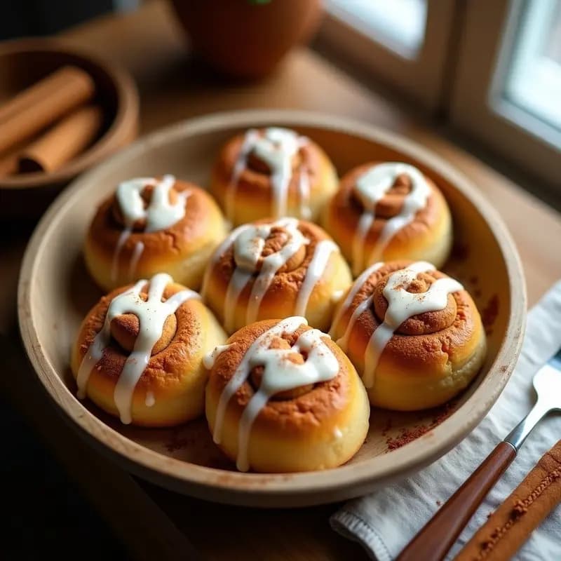 Bollos de Canela de Proteína con Glaseado de Queso Crema Vegano