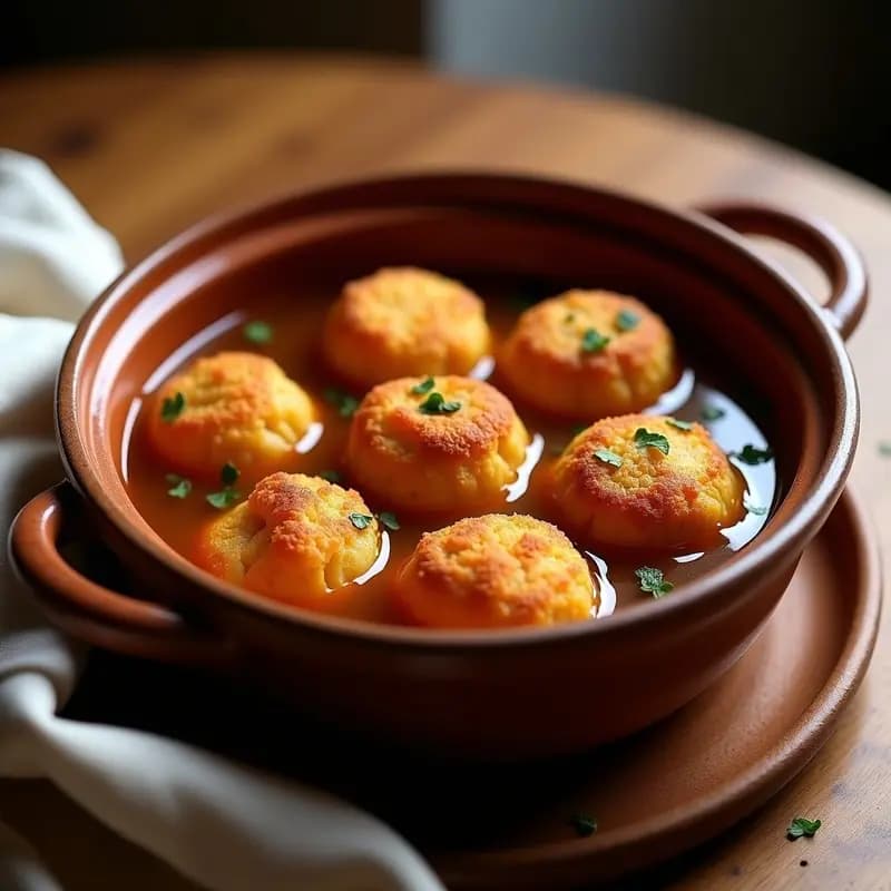 Bollos de Chicharrón con Caldo de Cocido: Tapa Murciana Auténtica
