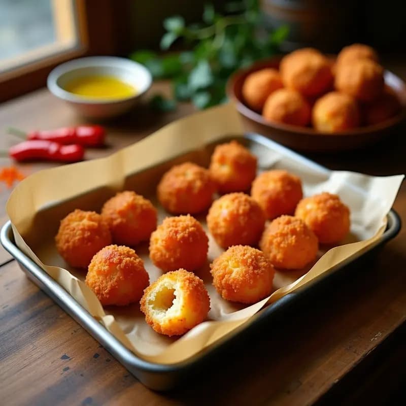Bollos de Chicharrón con Pimentón: Aperitivo Extremeño Crujiente y Sabroso