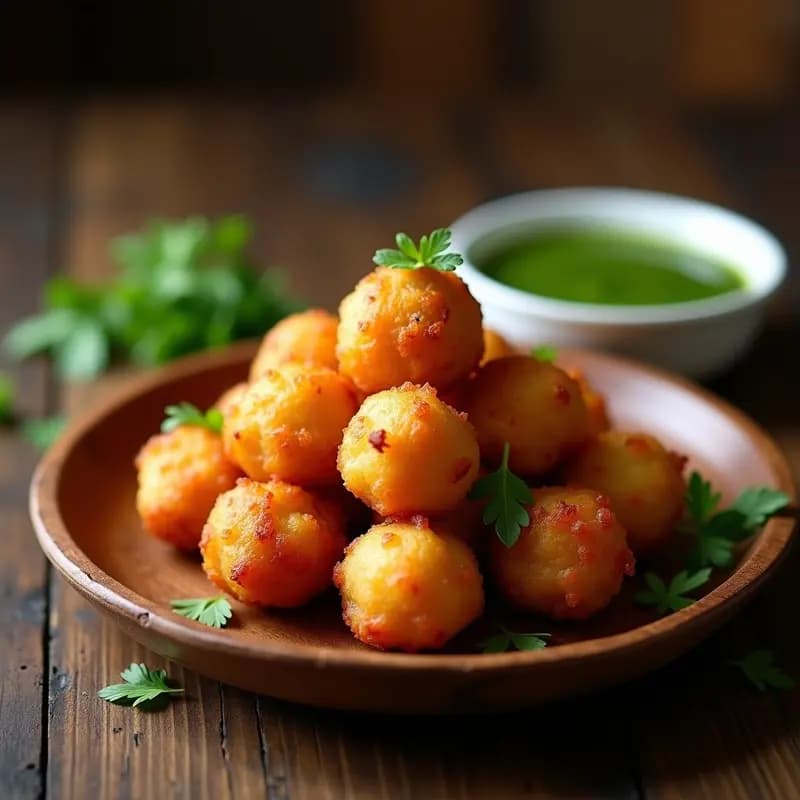 Bollos de Chicharrón en Salsa Verde: Aperitivo Extremadureño Crujiente y Nutritivo