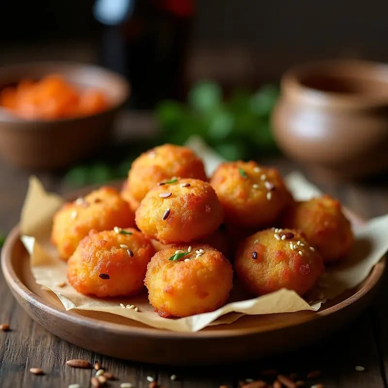 Bollos de Chicharrones con Harina de Maíz: Tapa Sevillana Crujiente